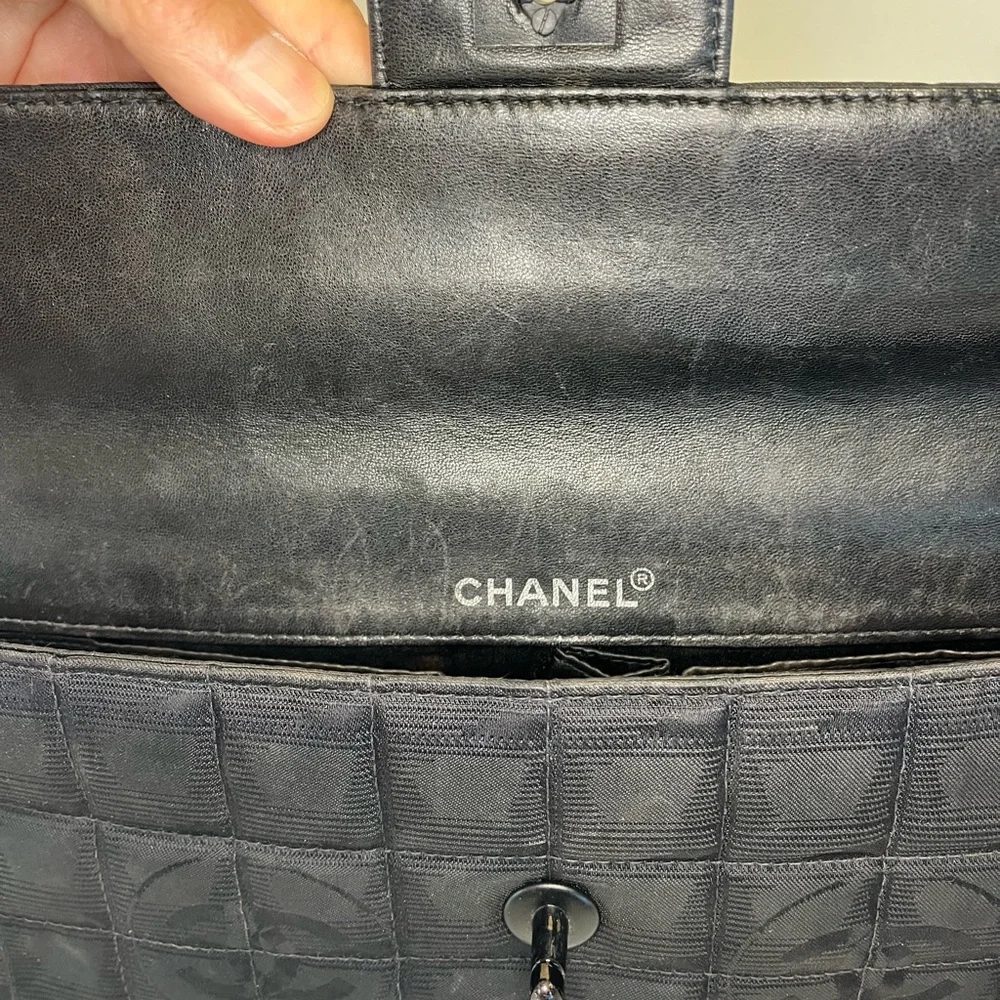 Chanel Black Travel Line Flap Bag